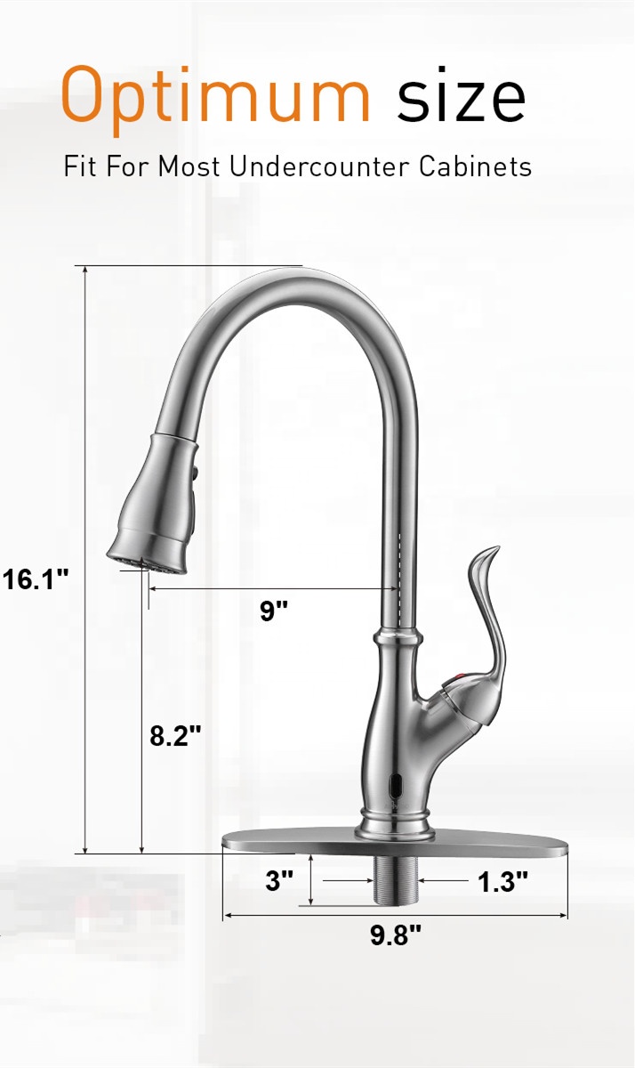 360 Rotation Faucet Sensor Smart Touch Sensor Kitchen Faucet Brass Sink Faucet