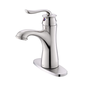 Hot Sale Brushed Nickel Bathroom Faucet Solid Brass Single Hole Basin Faucet