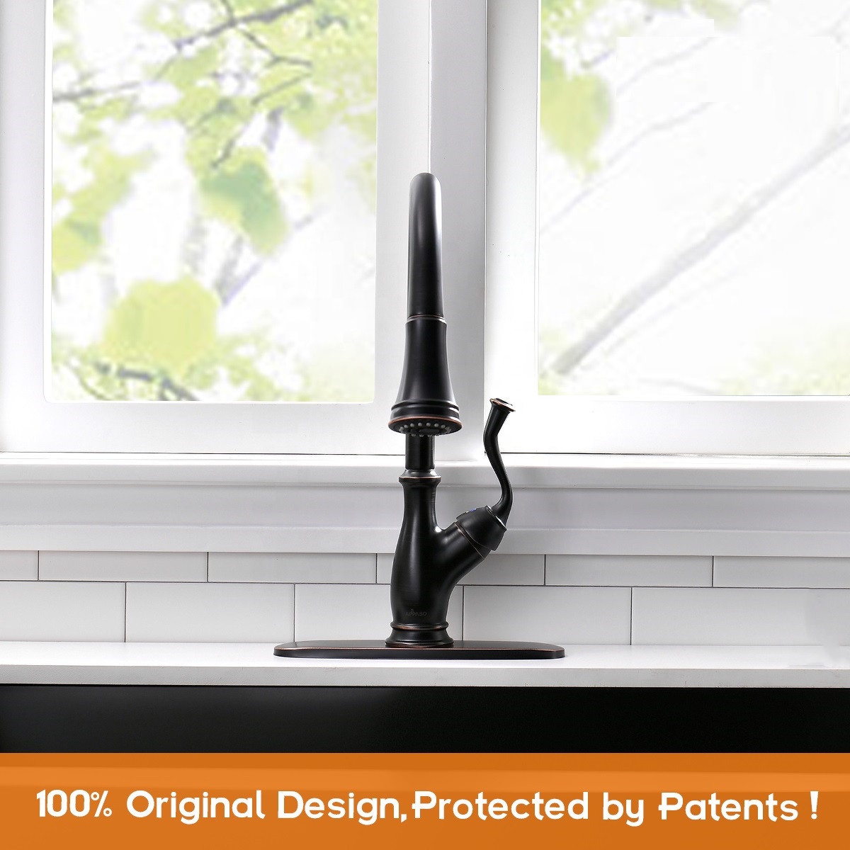 APS175-ORB American Style Oil Rubbed Bronze Kitchen Faucet Single Handle Pull Down Kitchen Faucet