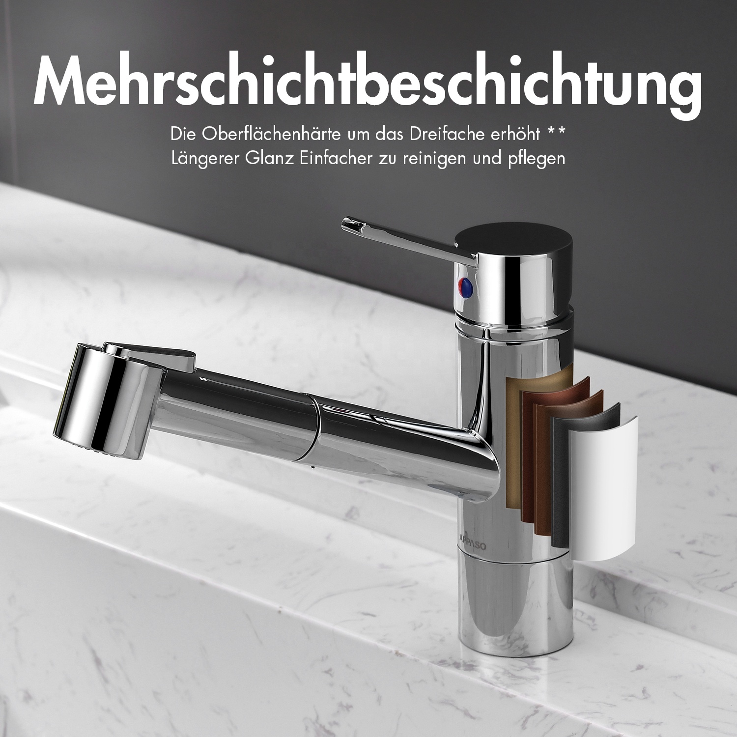 Contemporary Chrome Kitchen Faucet Deck Mounted Tap Water Purifier Kitchen Faucet