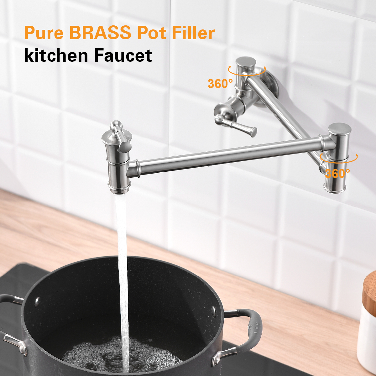Kitchen Faucet with Pot Filler Nickel Kitchen Faucet