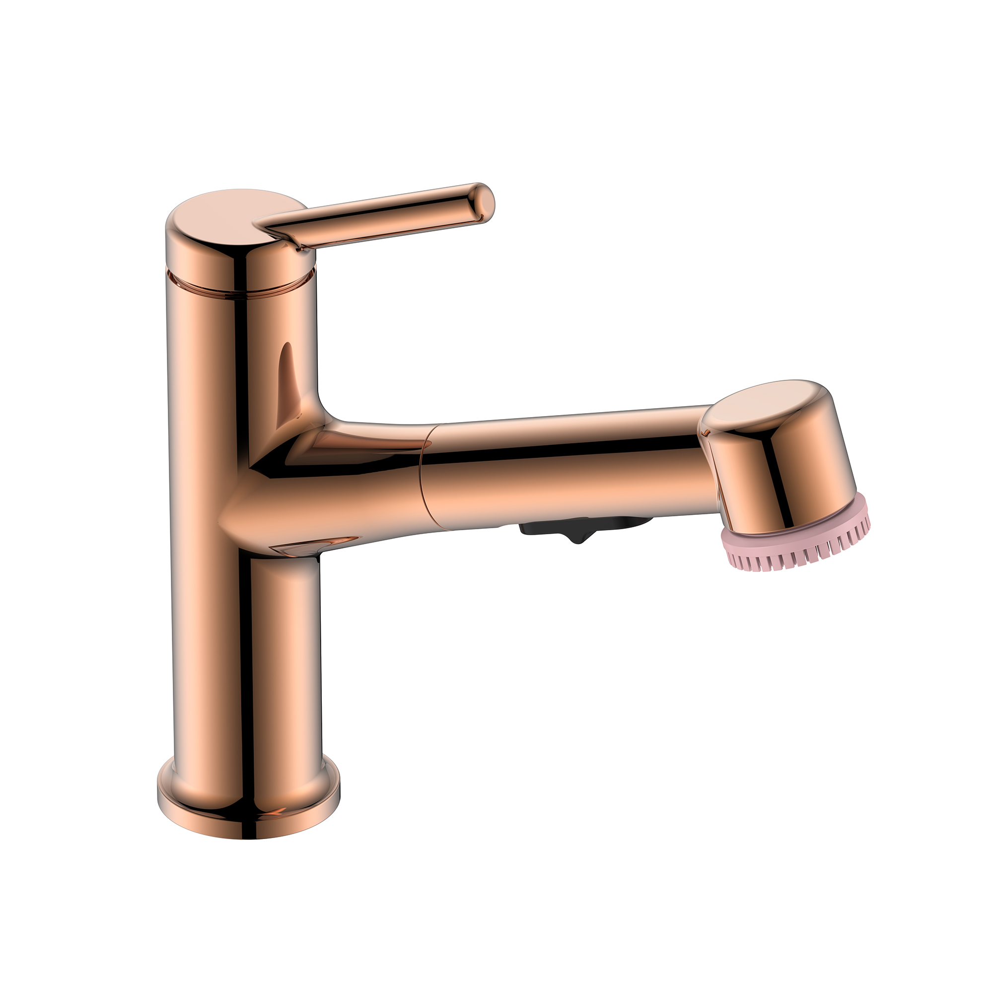 Elegant Rose Gold Basin Faucet Single Handle Gold Bathroom Faucet 