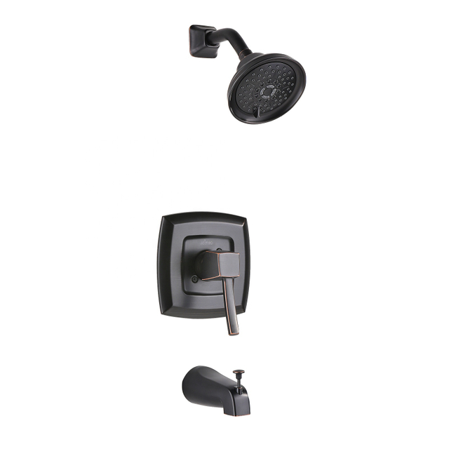 Simple Classic Black Shower Faucet Wall Mount Shower System Rainfall Faucet Shower Set