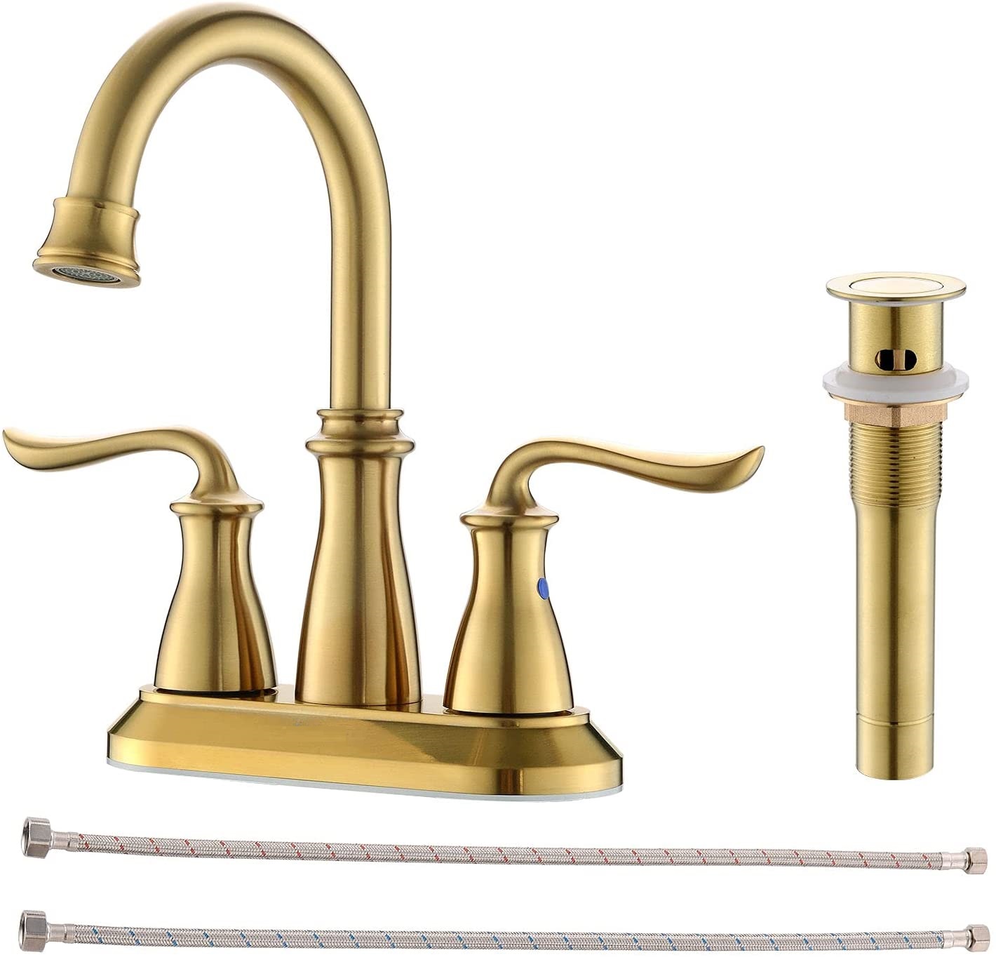 Luxury Gold Bathroom Wash 3 Hole Faucets Mixers Taps Faucet For Bathroom Sink Basin Water Faucet Mixer