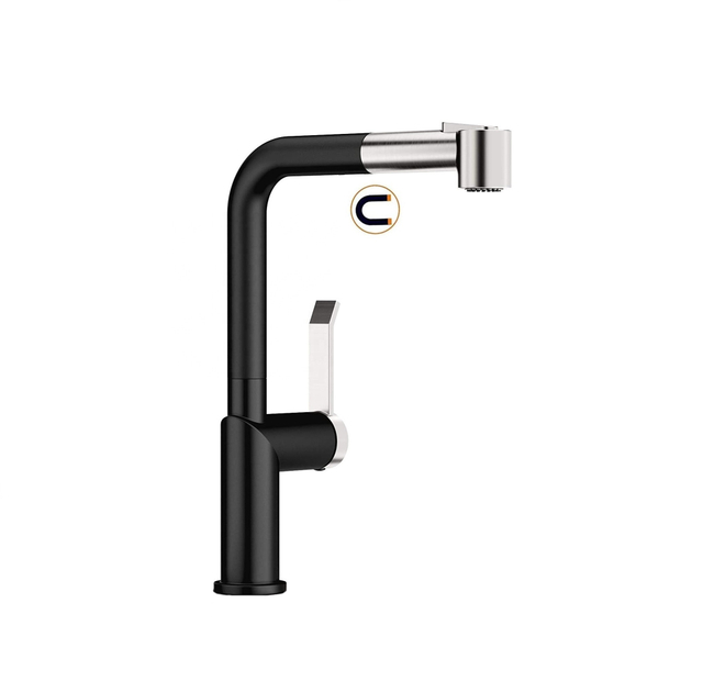 Quality Assurance Best Selling Black Kitchen Sink Faucet SUS304 Pull Out Kitchen Faucet