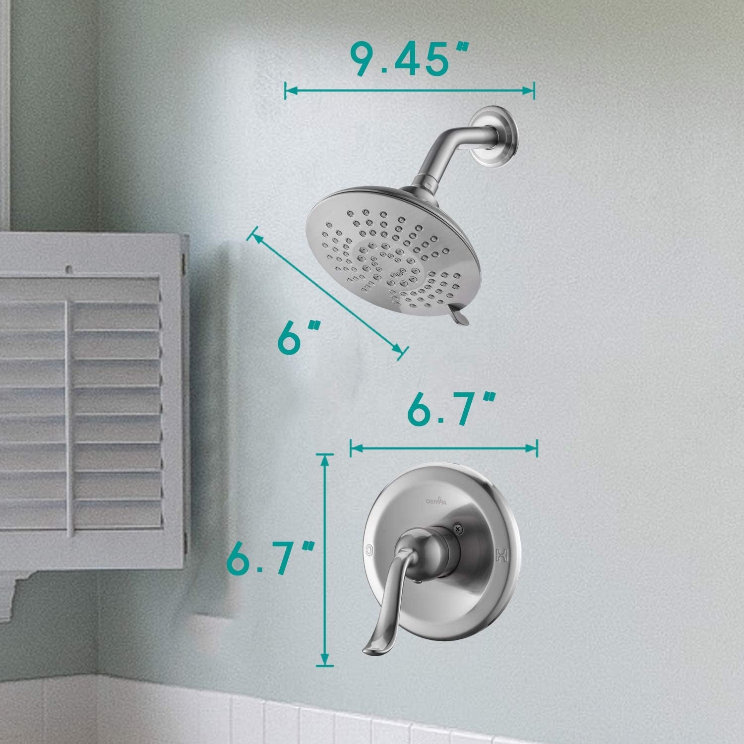 Faucets Bathroom Shower Rain Shower Nickel Chrome Concealed Mixer Rain Shower Set
