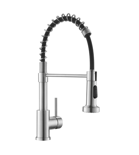 Commerical Kitchen Faucet Spring 304 Pull Down Sprayer Kitchen Faucet Swivel Faucet