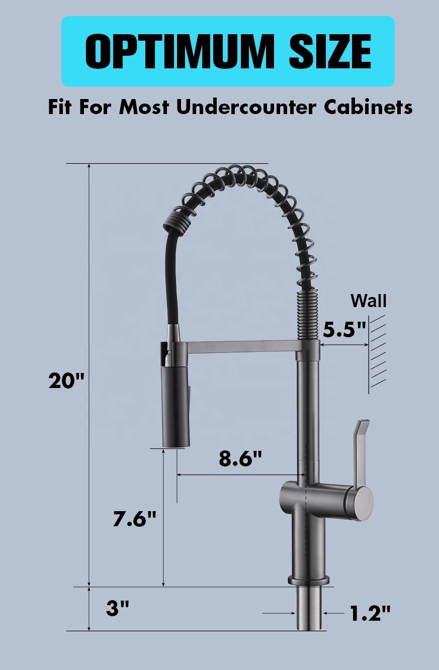 Faucet Kitchen High Pressure Rotatable Attachable Faucet Kitchen Goose Neck Faucet