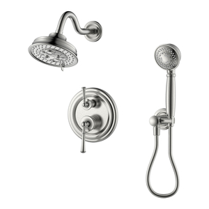 Shower Faucet with 2 Handles Brushed Nickel Shower Faucet