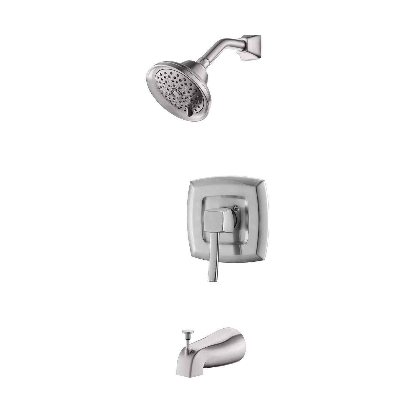 Tub Faucet Wall Mount Brushed Nickel Brass Shower Faucet Bathroom Shower Set Faucet