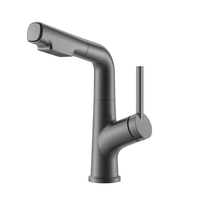 Black Stainless Adjustable Hieght Bathroom Faucet Pull Out Bathroom Faucet