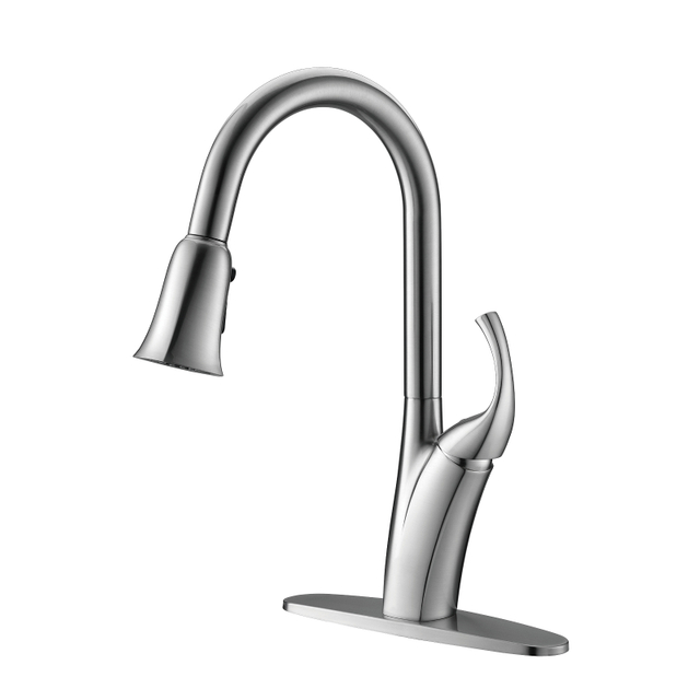 Classic Style Brushed Nickel Kitchen Faucet Pull Down Kithchen Faucet