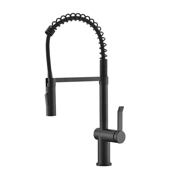 Black Kitchen Faucets Gold Hot And Cold Water Spring Spray Kitchen Faucet