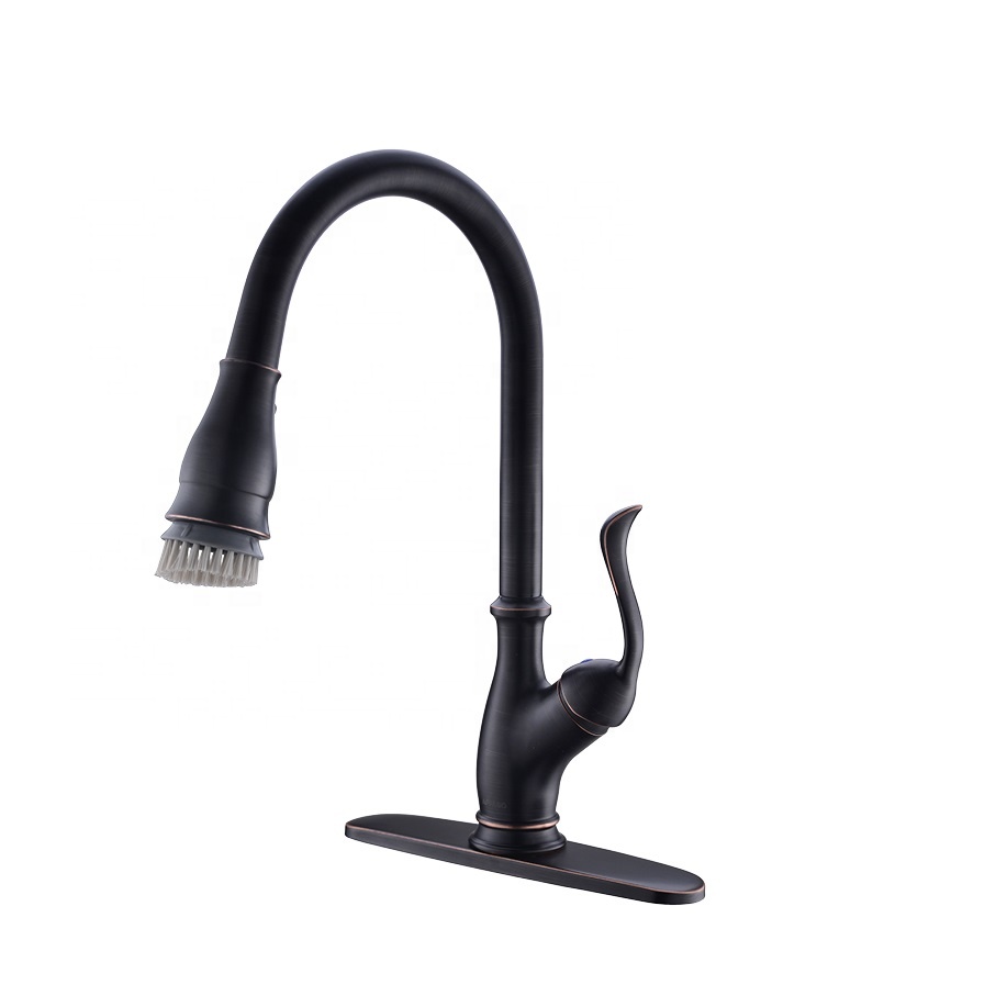 APS170-ORB Oil Rubbed Bronze Kitchen Faucet Swivel 360 Single Lever Pull Down Kitchen Faucet