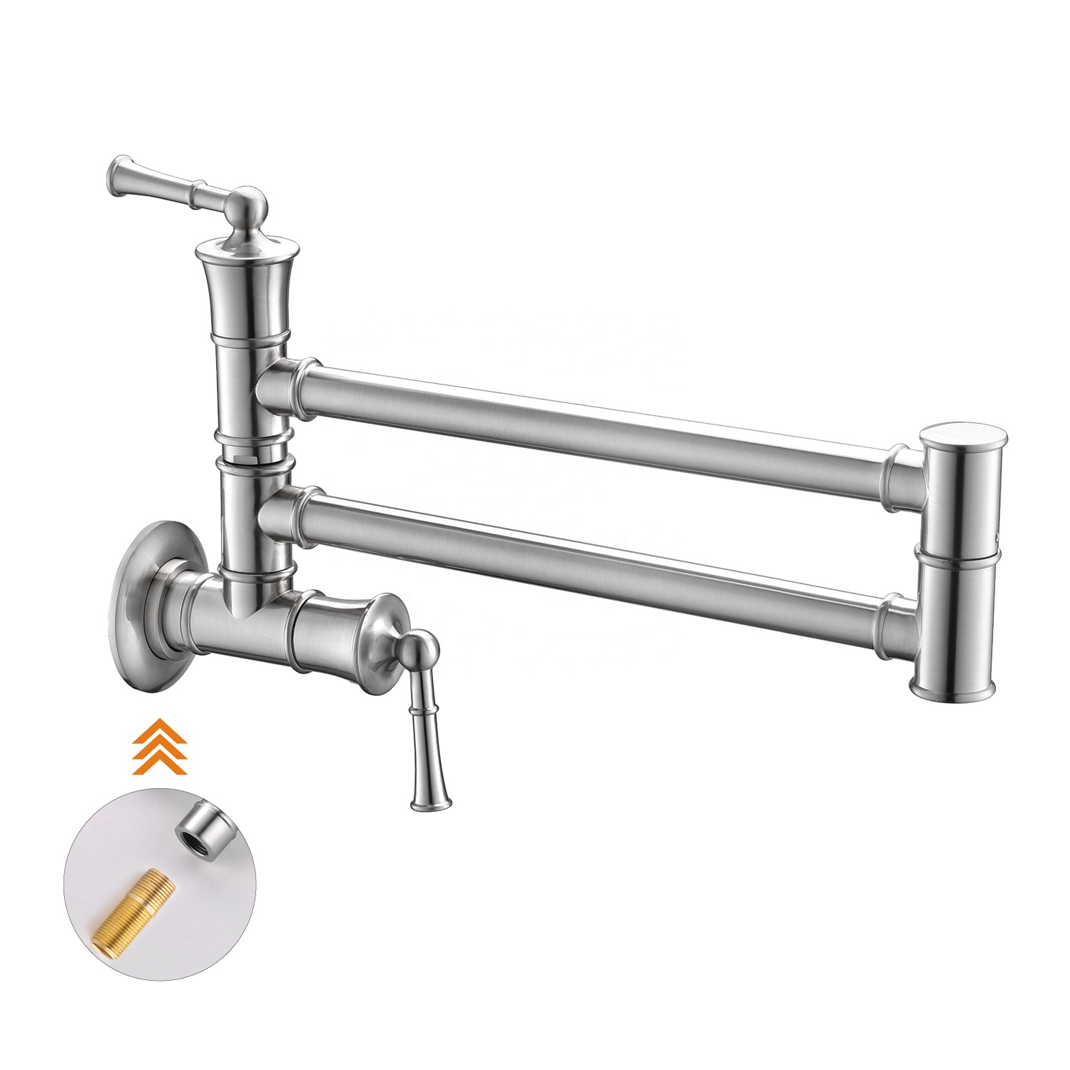 Folding Sink Faucet Kitchen Faucets Canada Folding Down Kitchen Faucet In Brushed Nickel