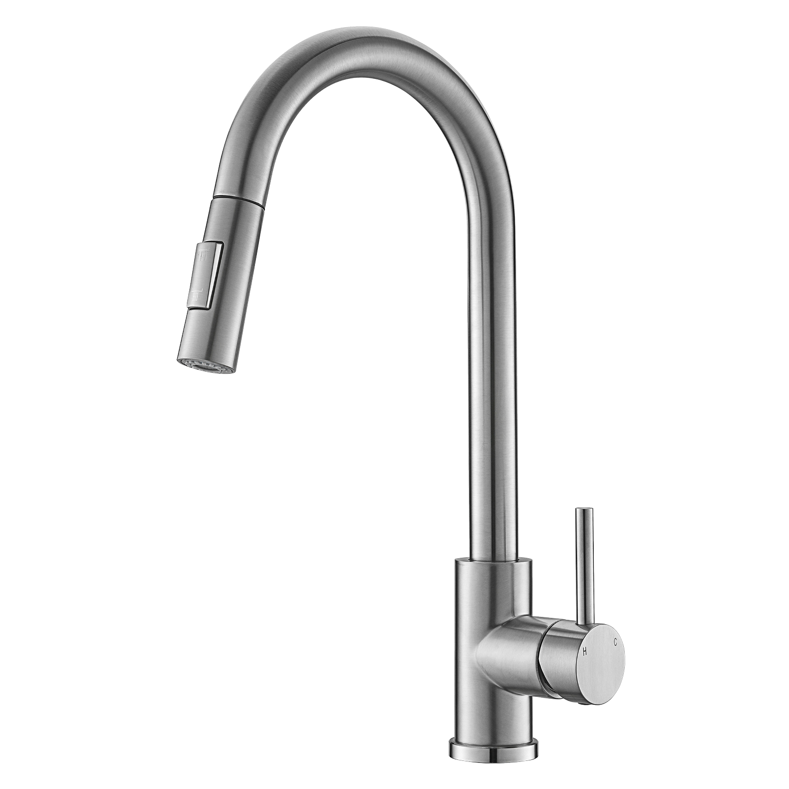 Asp209BN 2021 Modern Stainless Steel Brushed Nickel Plated Pull Down Kitchen Faucet For Water Sink