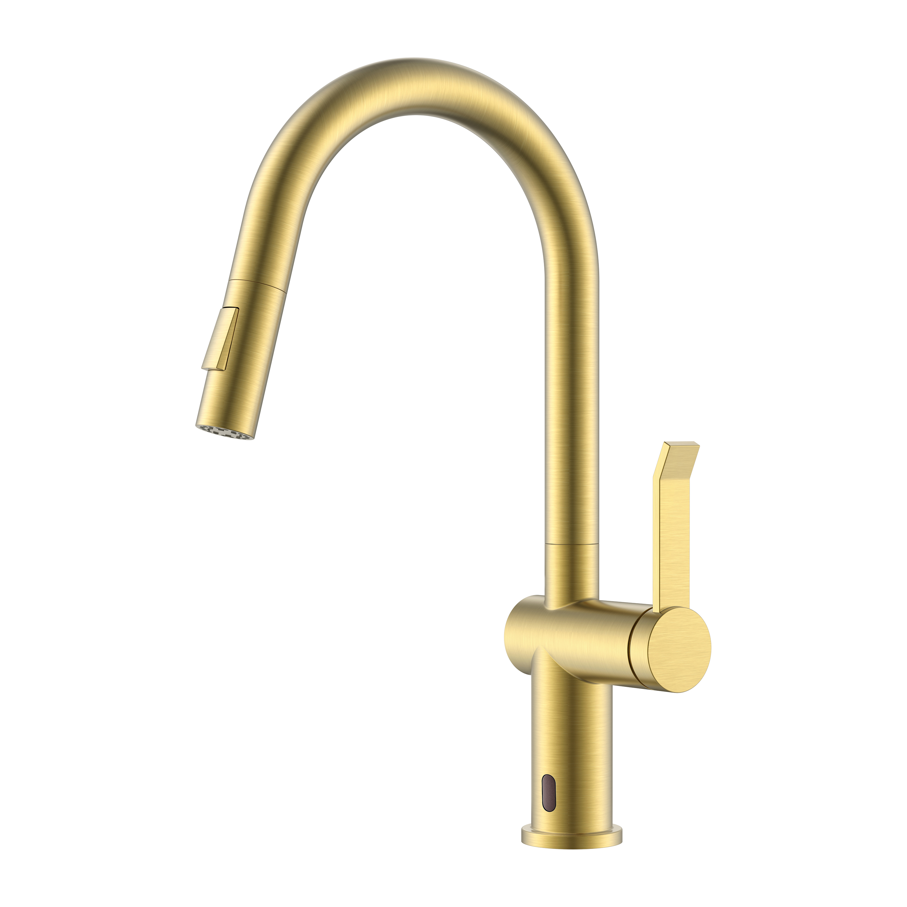 Gold Touchless Kitchen Faucet Tap with Pull Down Sprayer