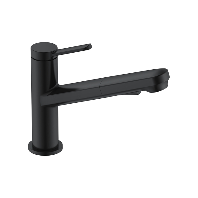 New Design Contemporary Pull-out Matte Black Kitchen Faucets