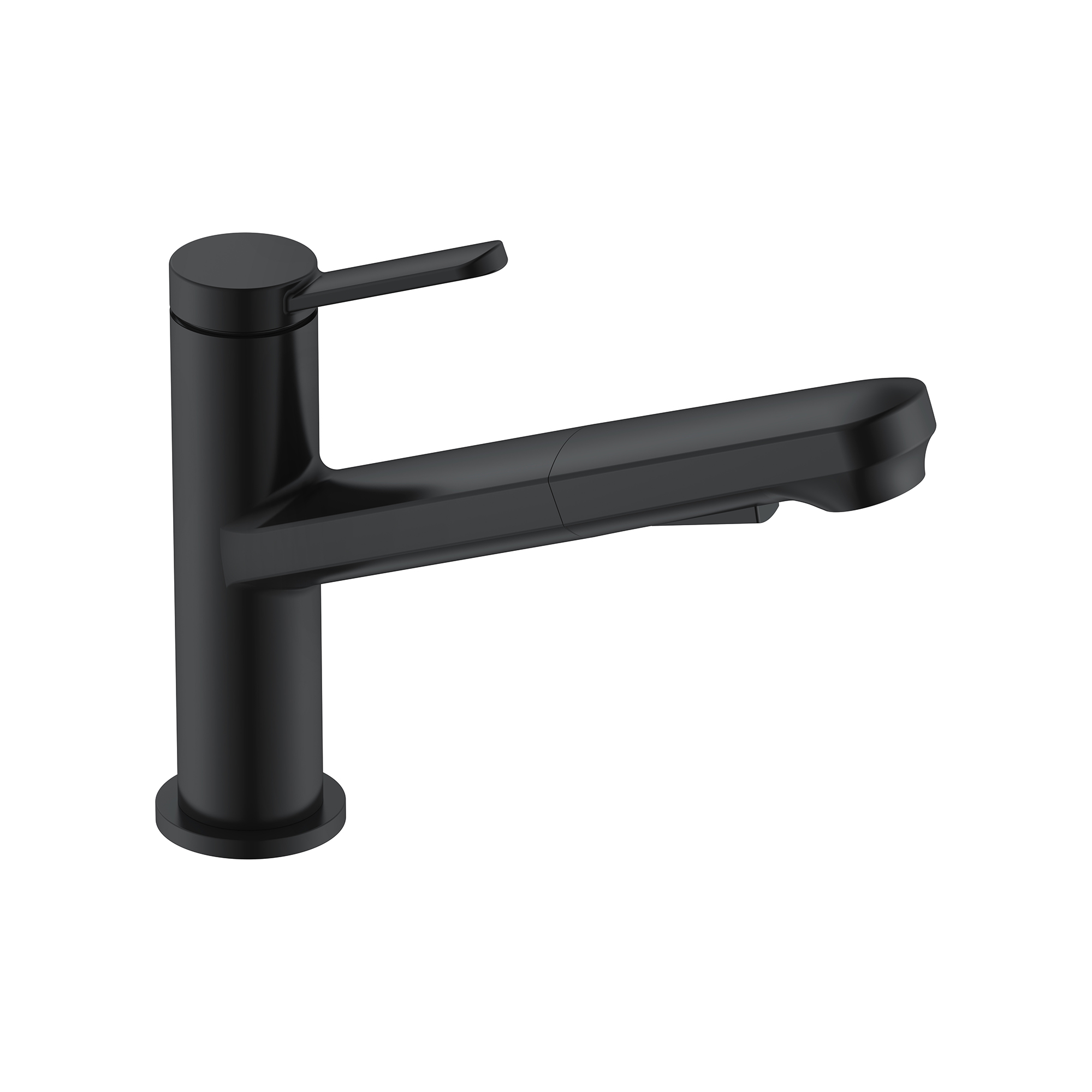 New Design Contemporary Pull-out Matte Black Kitchen Faucets