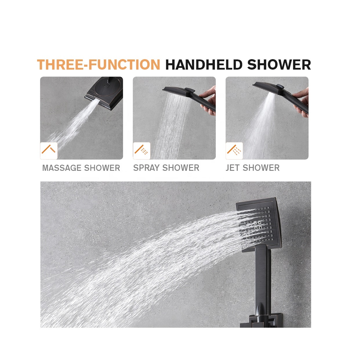 China High-end Super Slim Stainless Steel Bathroom Shower Set Concealed Faucet Bash Shower Set