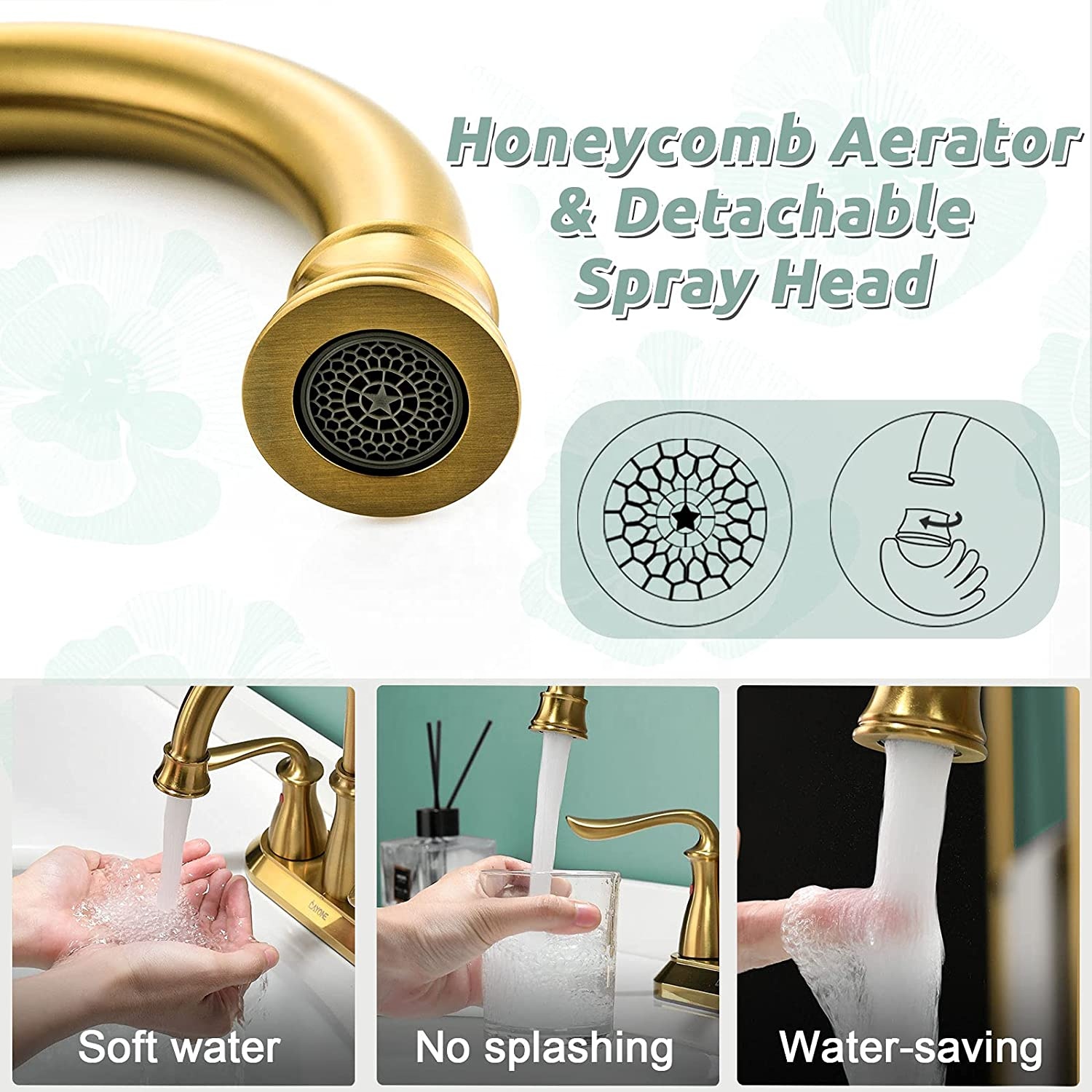 Factory Supplier American Classic Water Mixer Faucets Three Holes Dural Handles Tap Basin Faucet