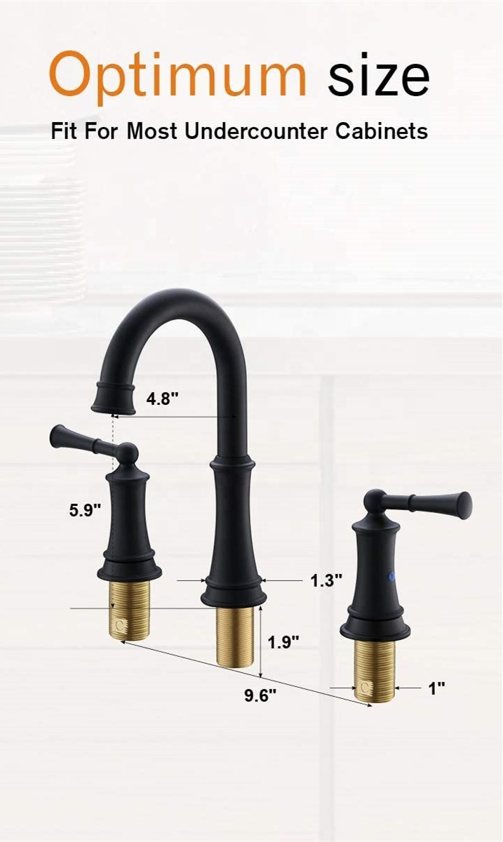 American Classic Water Mixer Faucets Three Hole Dural Handles Tap Bathroom Faucet Basin Faucet