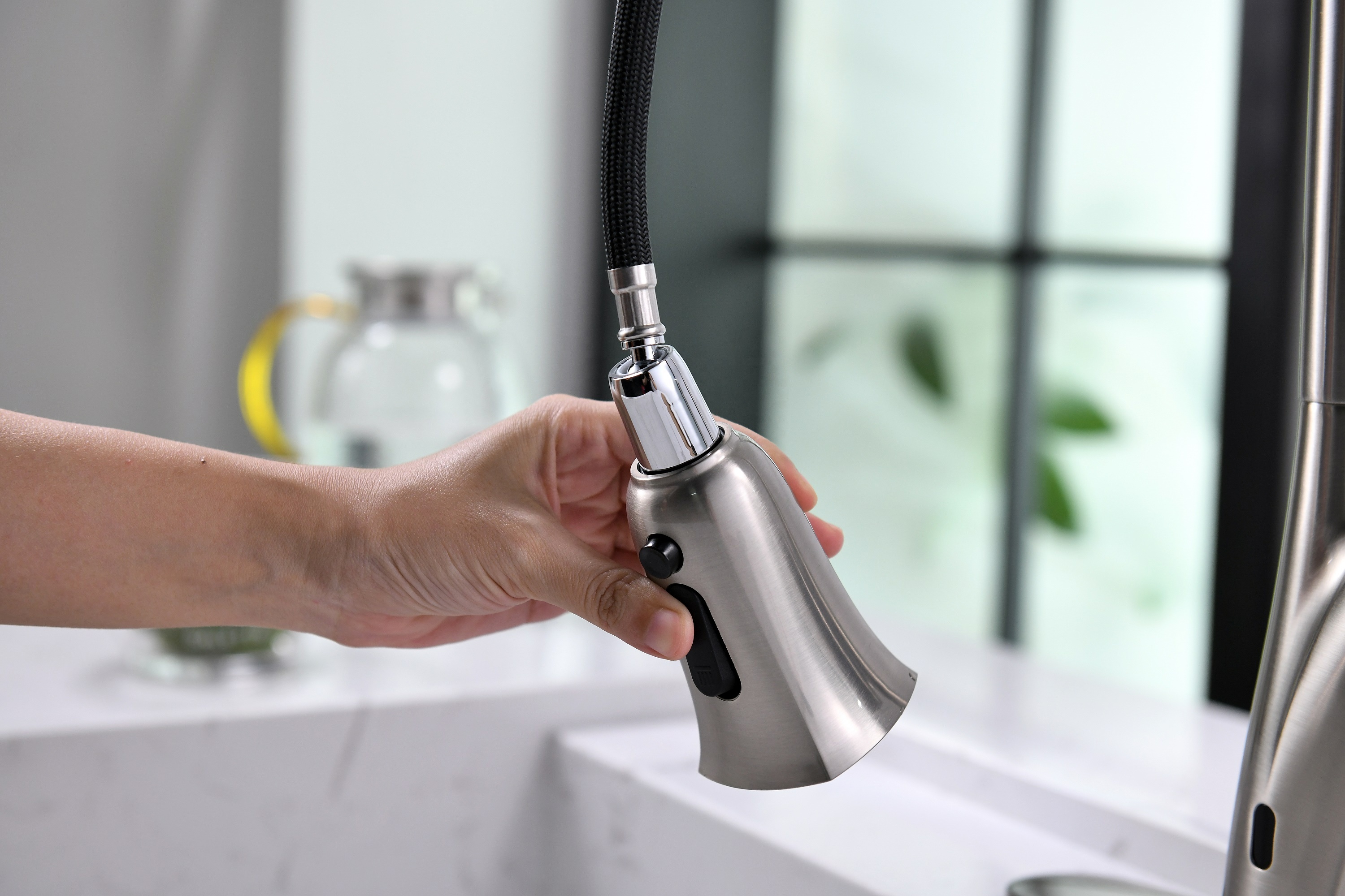 Pull Out Kitchen Faucet Sensor Kitchen Tap Water Saving Automatic Faucet Sensor