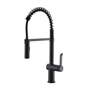 Fashion Design Stainless Steel Pull-Out Black Touch-less Pull Down Sense Kitchen Faucet