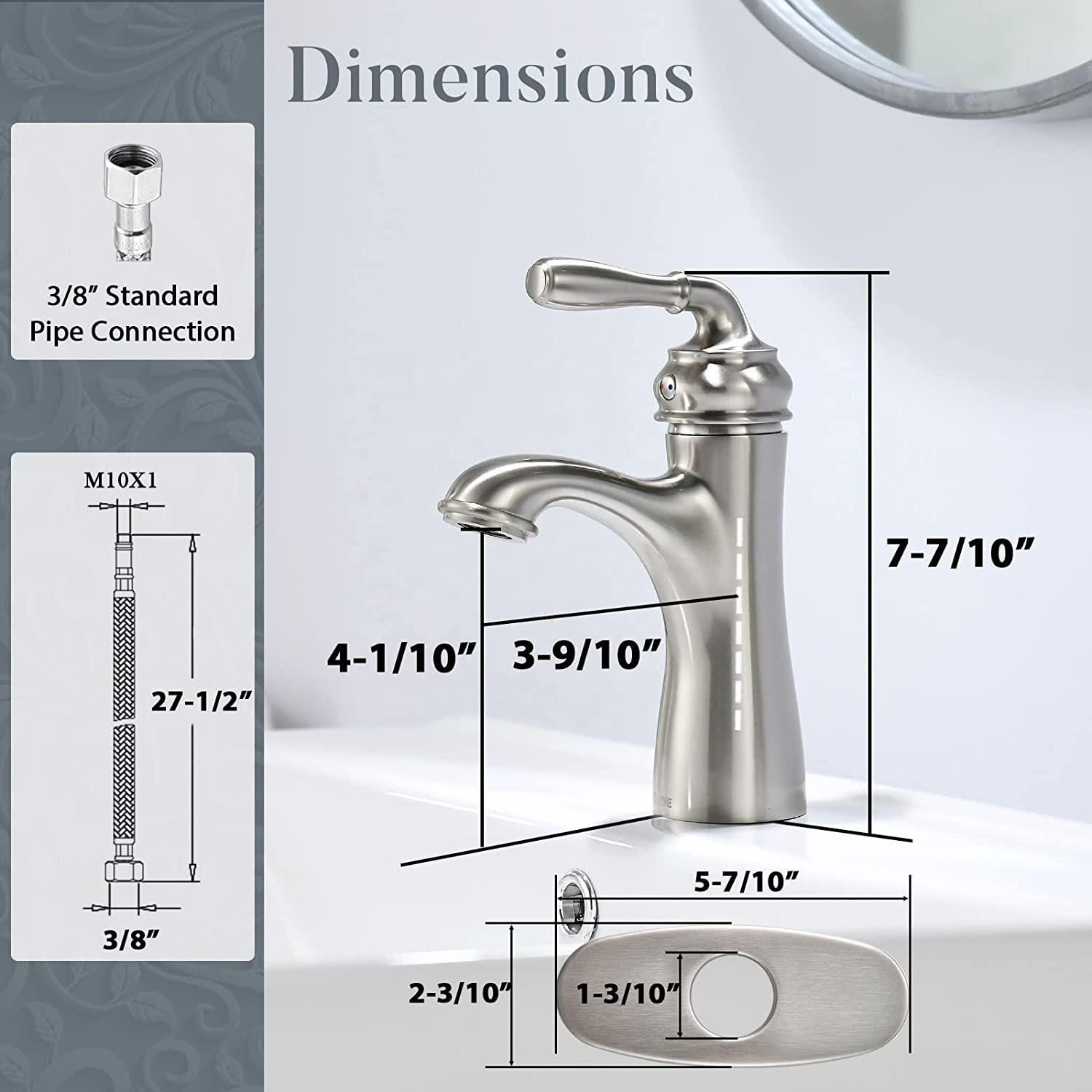 Basin Bathroom Faucet Tap Brushed Nickel Faucet For Bathroom Vessel Sink