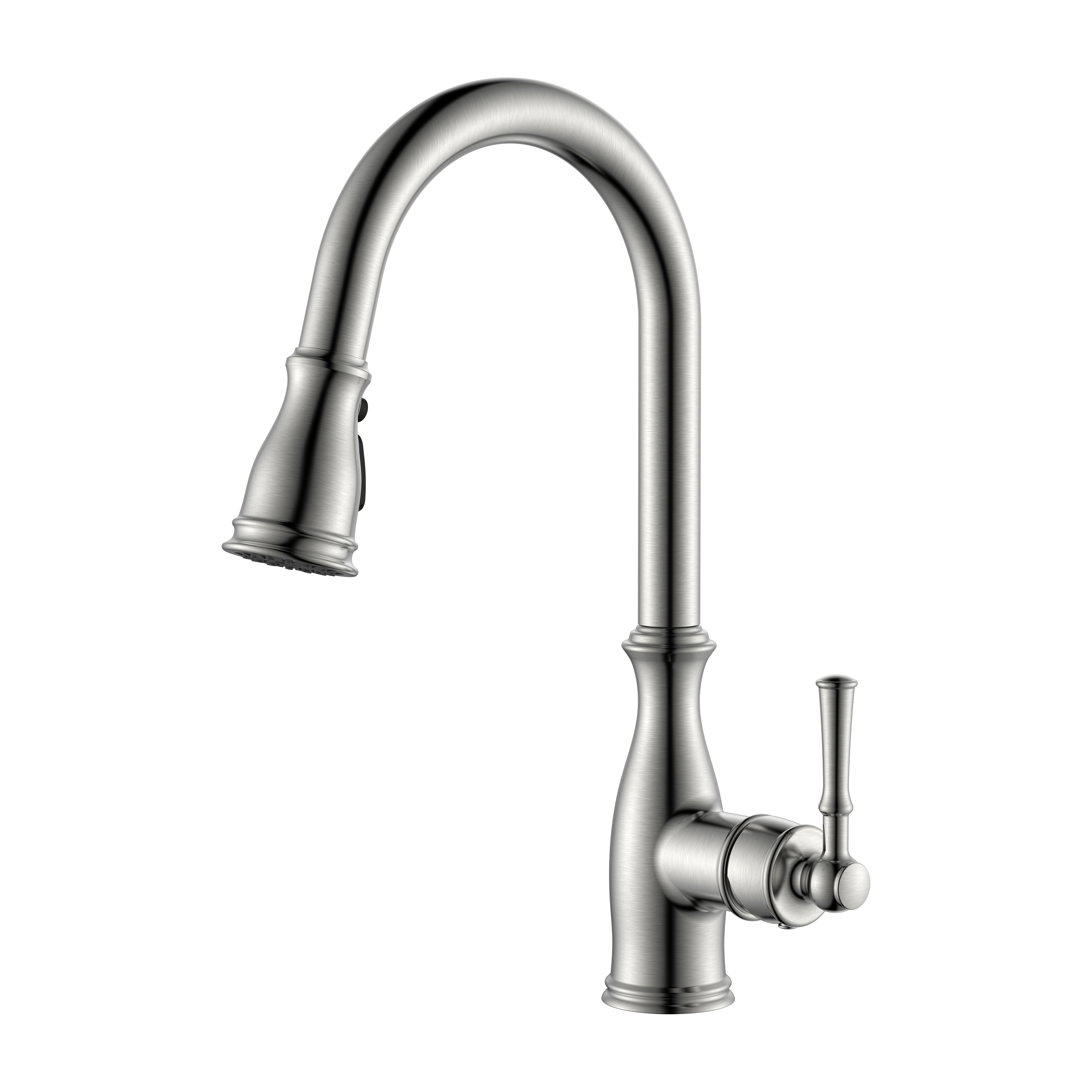  Brushed Nickle Kitchen Faucet Pull-Down Kitchen Faucet 