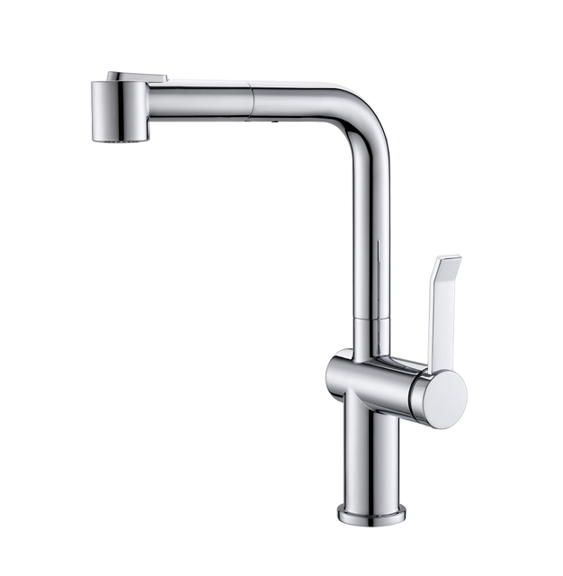 Chrome New Design Single Hole Pull Out Kitchen Faucets