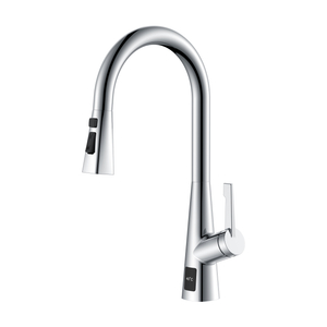 Temperature Display Pull Down Kitchen Faucet Chrome Kitchen Faucet