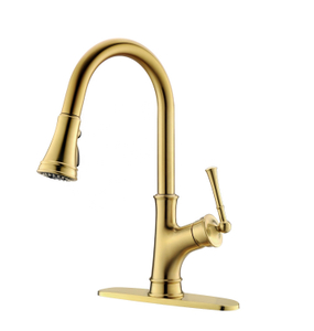 Single Handle Pull Down Kitchen Faucet Gold Kitchen Sink Faucets American CUPC Pull Down Kitchen Faucet