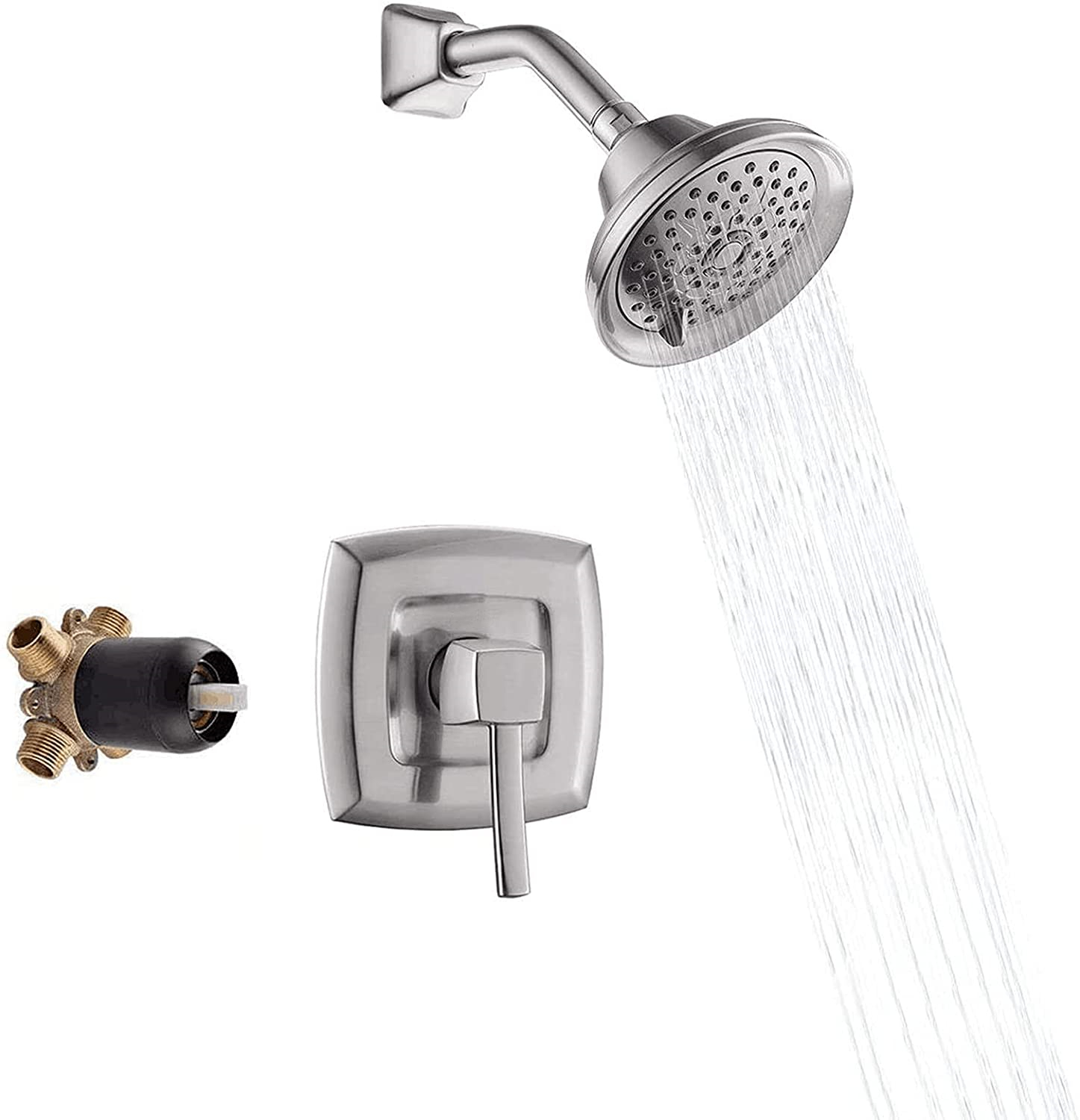 Antique Wall Shower Concealed Shower Faucets Mixers Brass Copper Faucet Wall Mounted Shower Set