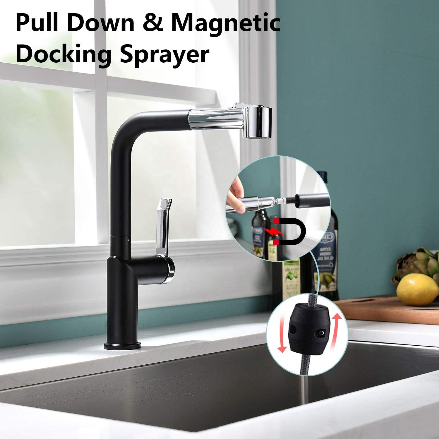 Magnetic Jointed Kitchen Faucet Pull Out Kitchen Faucet Manufacturers 360 Rotating Kitchen Faucet