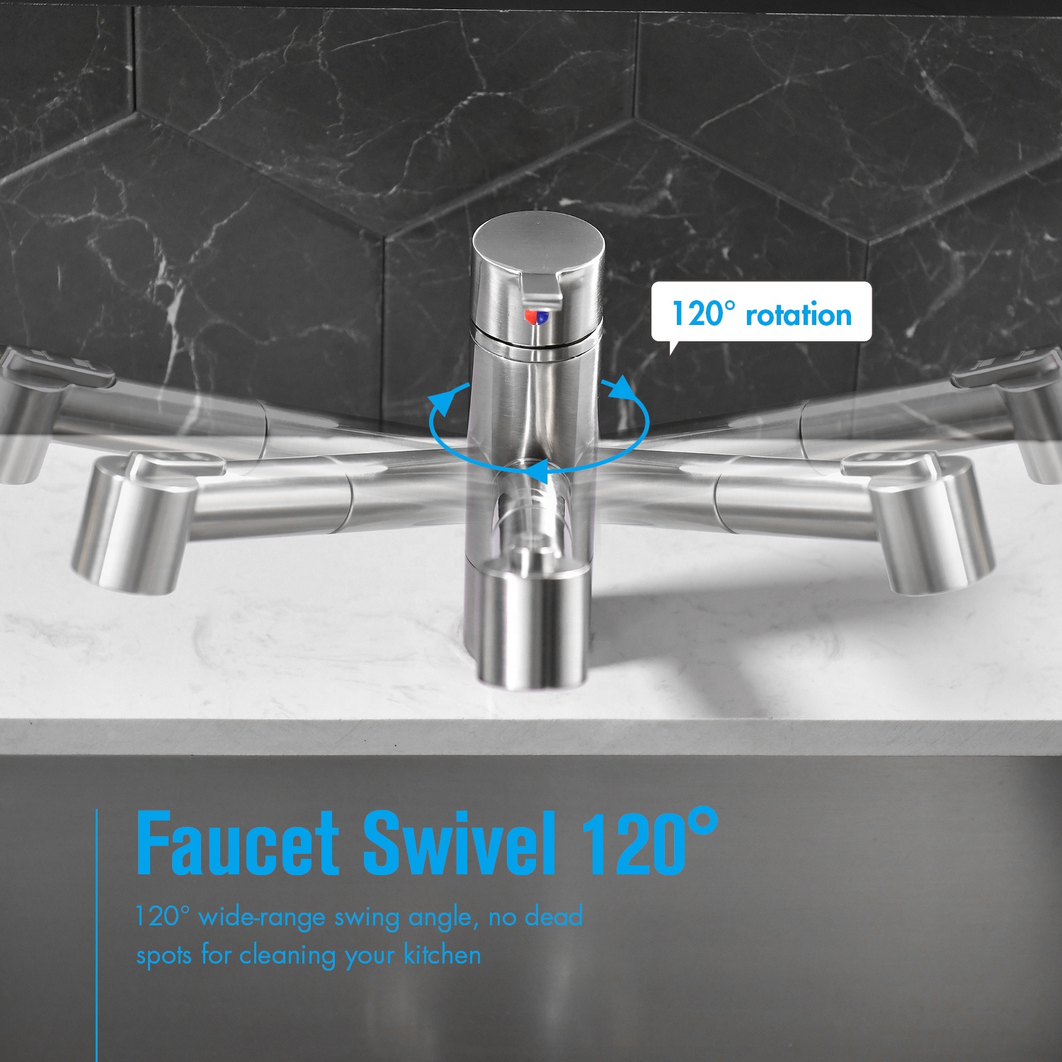 Pull Out Faucet Stainless Steel Kitchen Faucet Brushed Wall Mounted Kitchen Faucet Zinc Alloy