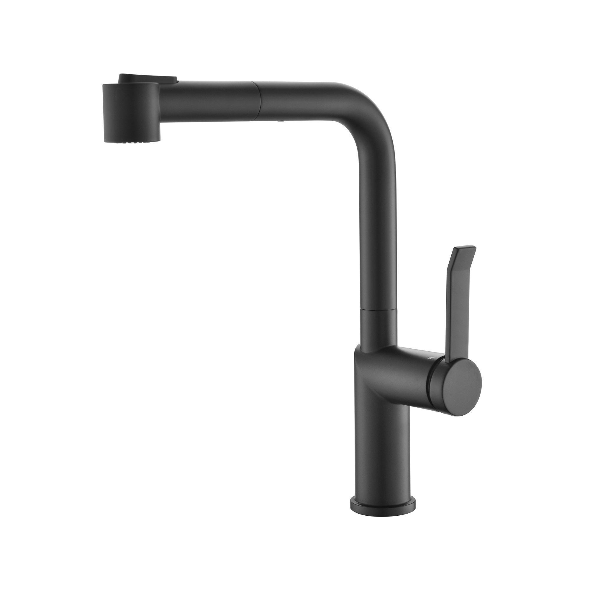 Modern Style Matte Black Pull-Out Kitchen Fauce