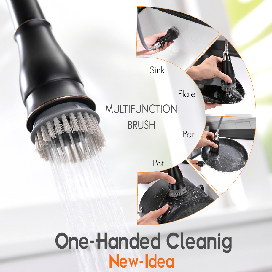 Single Handle Kitchen Faucet With Sprayer One Hole Kitchen Faucets Oil Rubbed Bronze Kitchen Faucets