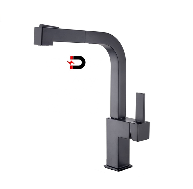 Unique Modern Faucets Black Square Kitchen Faucet Metal Spray Pull Out Kitchen Faucets