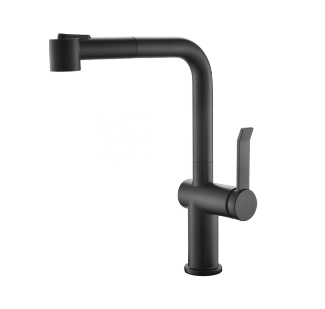 APS251-MB Kitchen Faucet With Spray Faucet Stainless 304 Matte Black Pull Kitchen Faucet