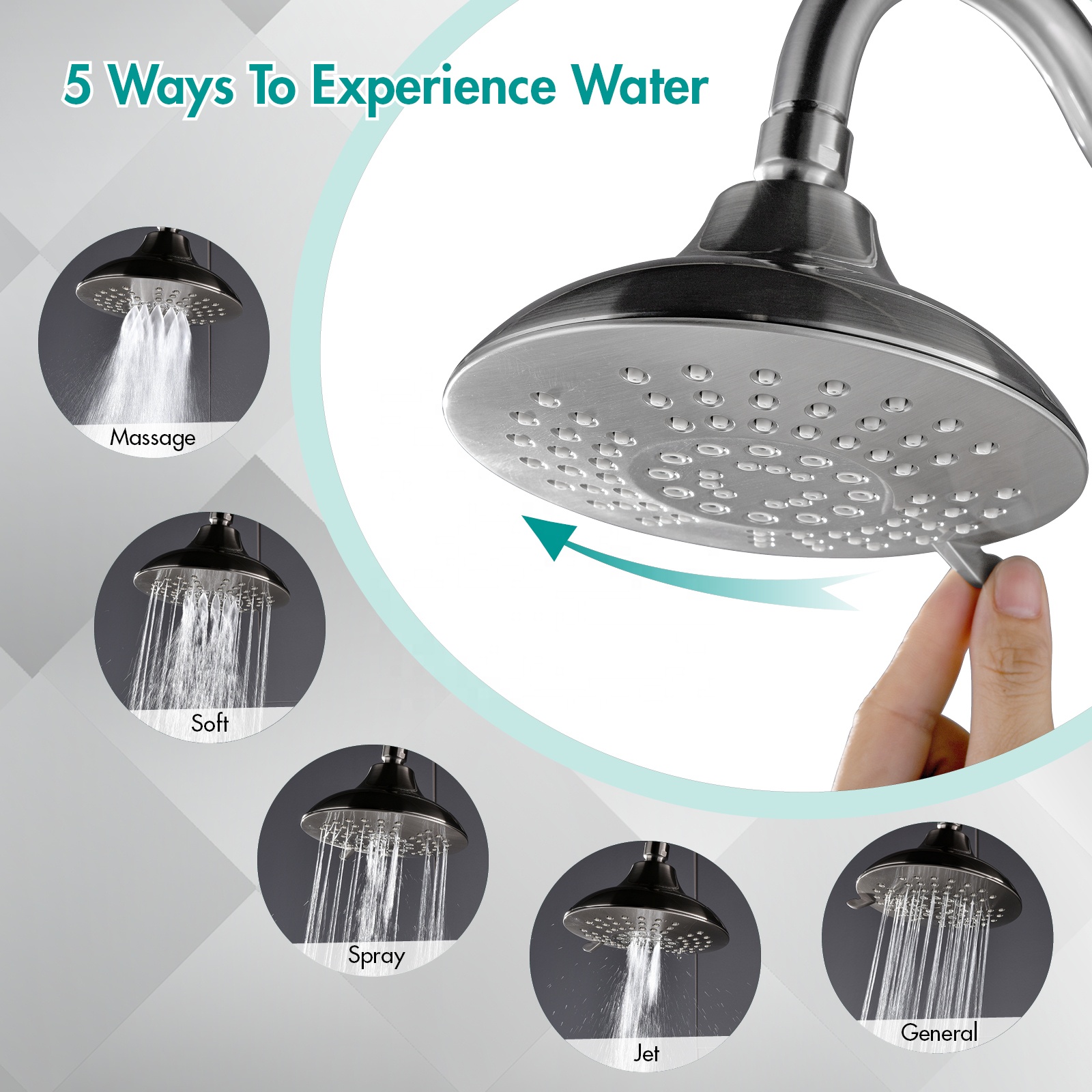 Upc Faucet Single Handle Shower Water Fall Shower Head With Spout Faucet Showers Bathroom Faucet
