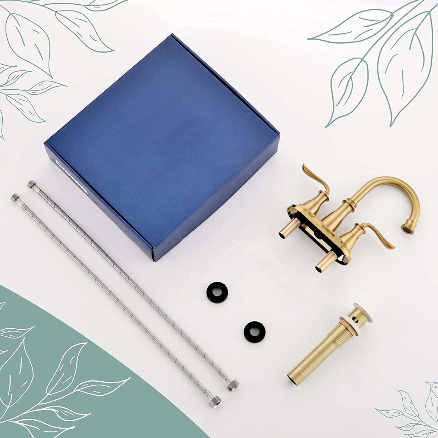 Factory Supplier American Classic Water Mixer Faucets Three Holes Dural Handles Tap Basin Faucet