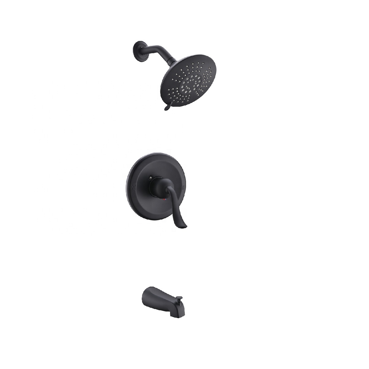 Made In China Black Shower Faucet Rain Fall Bath Shower Faucet Set Concealed
