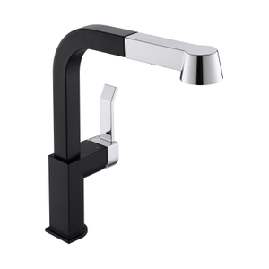 Chrome Black Kitchen Faucets Modern Kitchen Faucets in Square Shape 