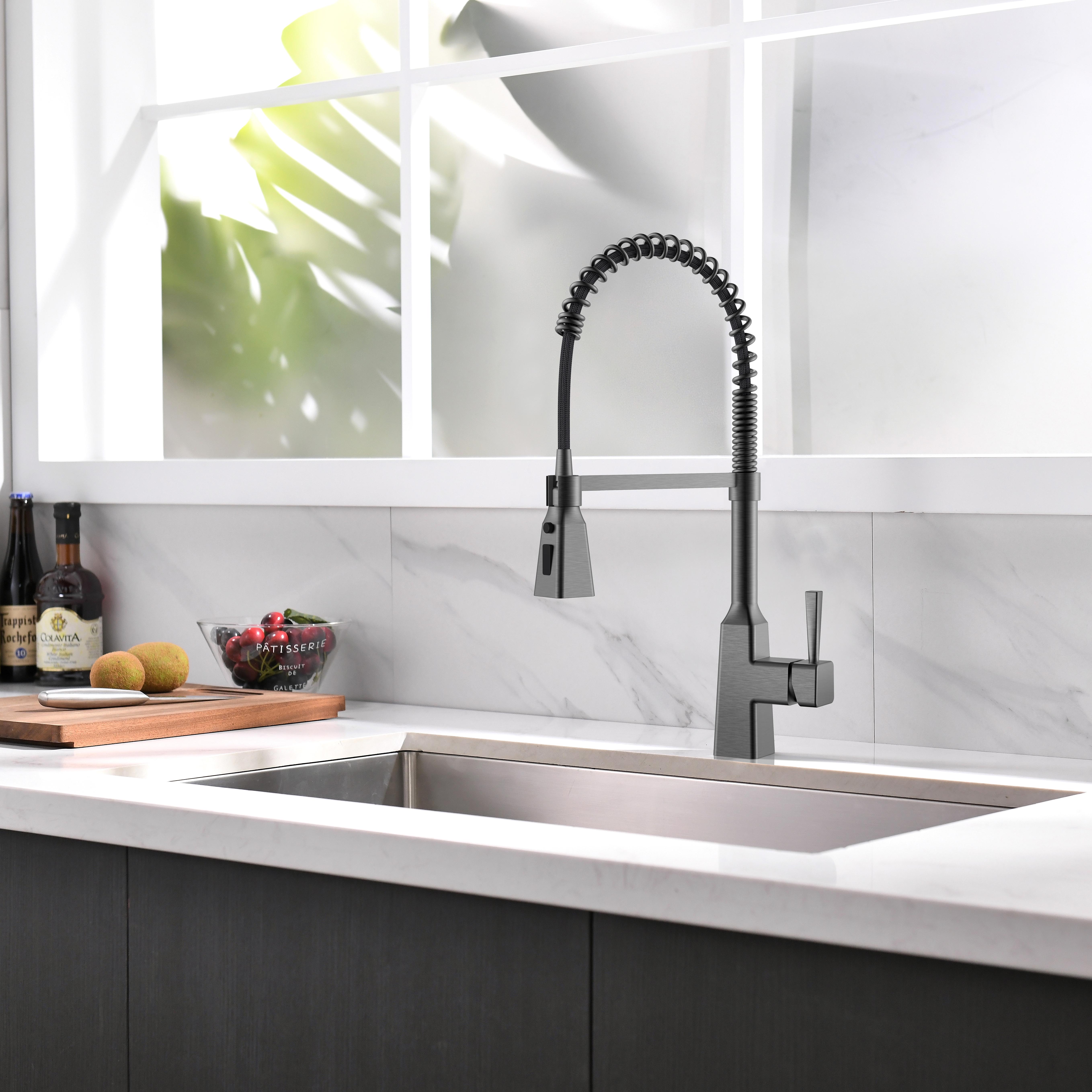 Benefits of a Brushed Nickel/Gold/Modern Kitchen Faucet