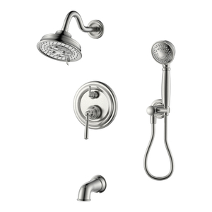 Bath Shower Faucets with Hand Shower Brushed Nickel Shower Faucet