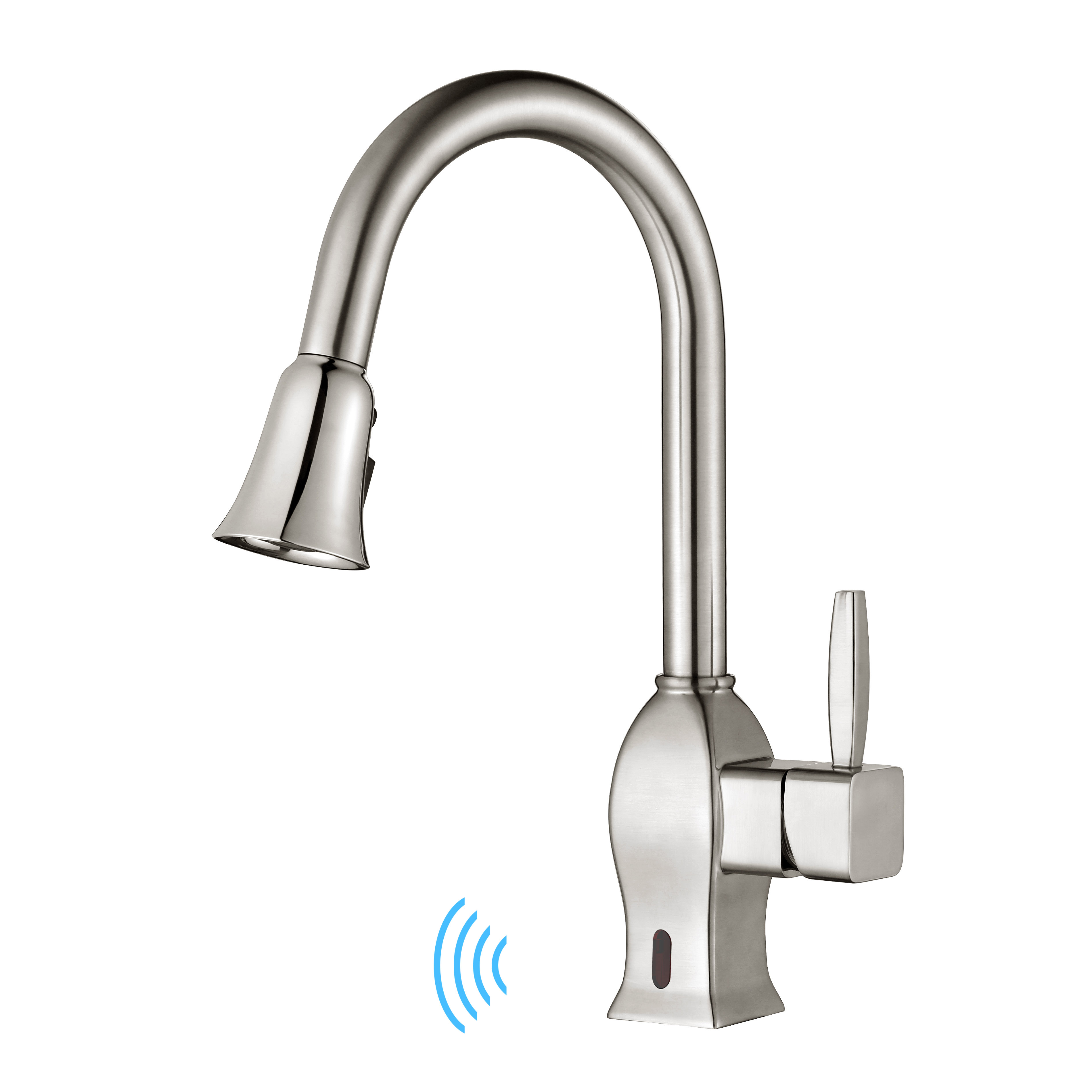 Touchless Brushed Nickel Kitchen Faucets Pull Down Kitchen Faucet