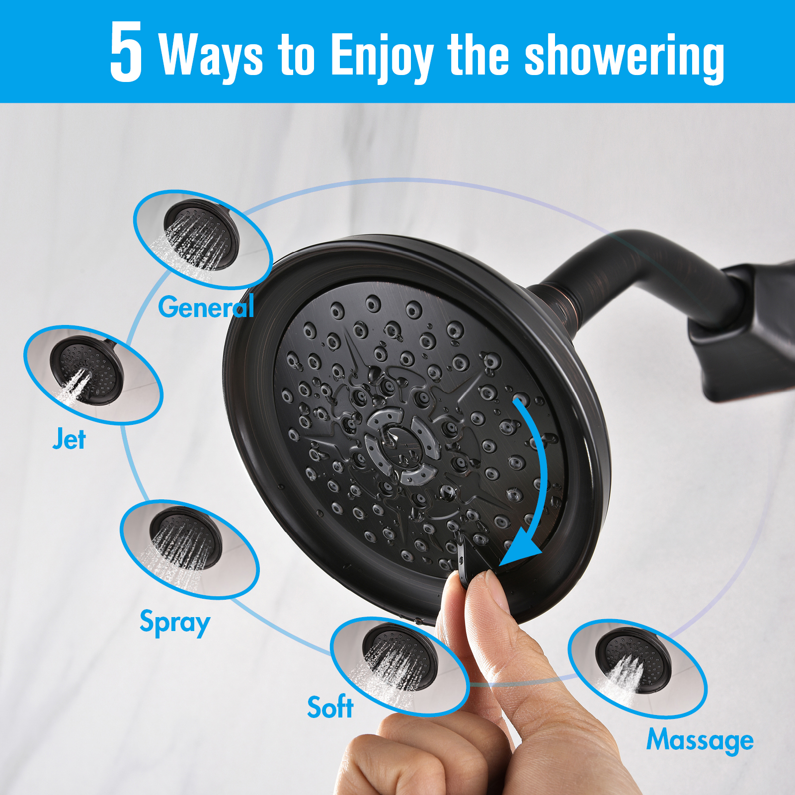 Single Handle Shower Faucet Bathtub ORB Shower Faucet
