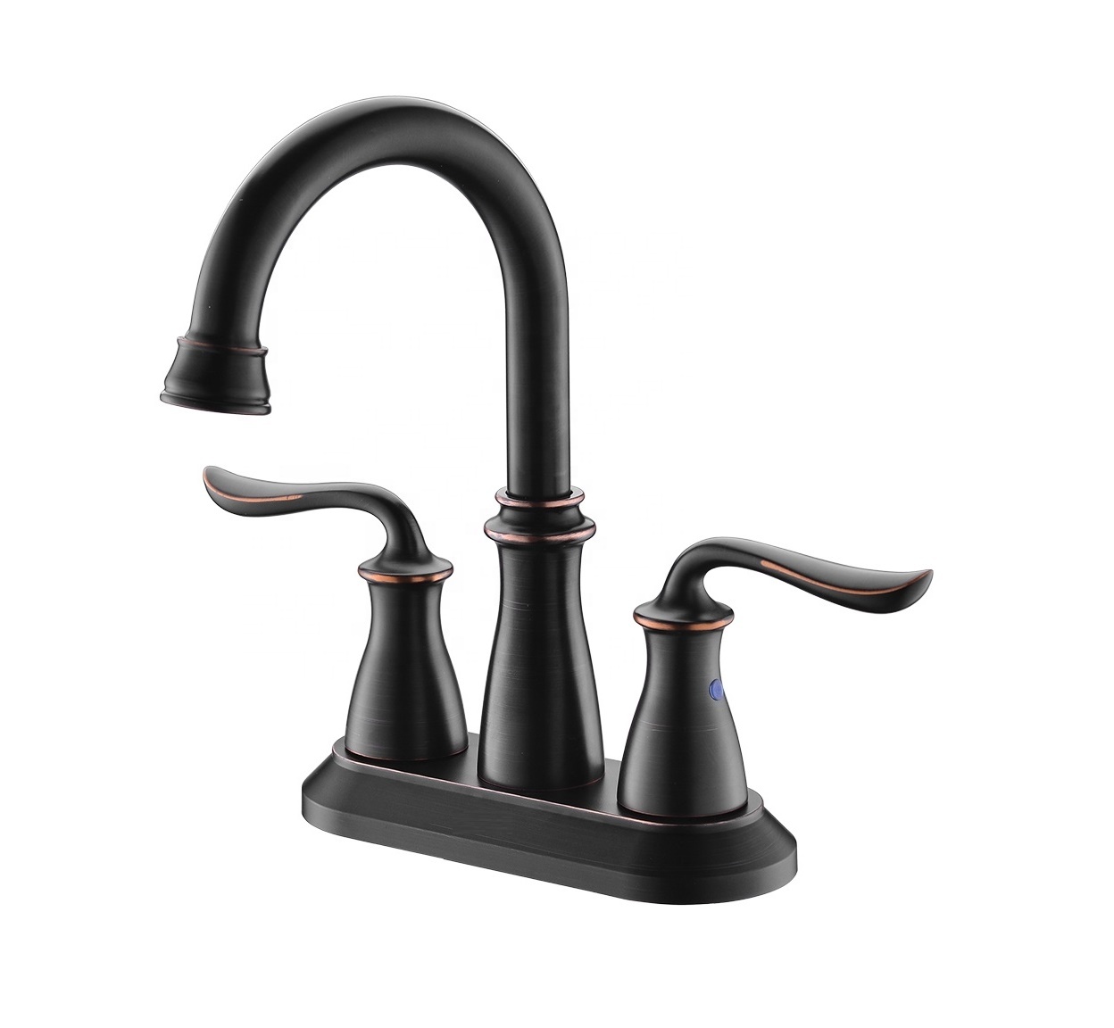 2022 Top Sale Two Handle Classical Deck Mounted Basin Faucet Bathroom With Drain