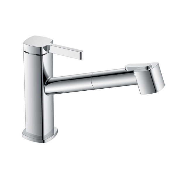 Lvtian Pull Out Square Design Chrome Modern Kitchen Faucets